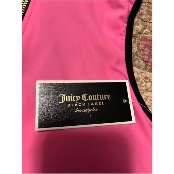Juicy Couture hot pink and gold racer back bikini top size medium - Picture 6 of 12